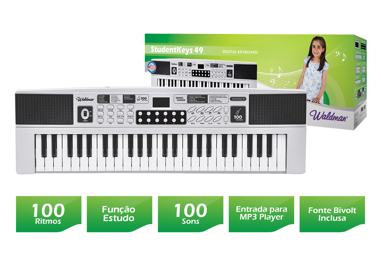 Teclado Infantil Piano Com 54 Teclas Microfone E Mp3